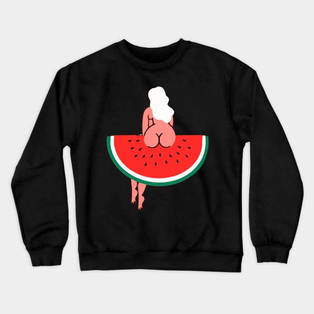 Sexy Girl Crewneck Sweatshirt by lounesartdessin